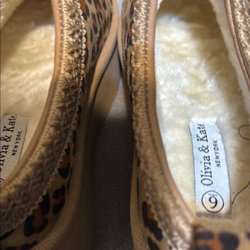 Leopard Print Cozy Slip-Ons - Picture 6 of 6